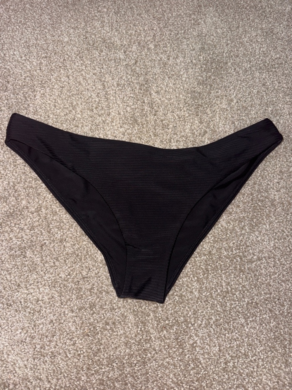 Beach Bunny Black Ribbed Scrunch Bikini Bottom
